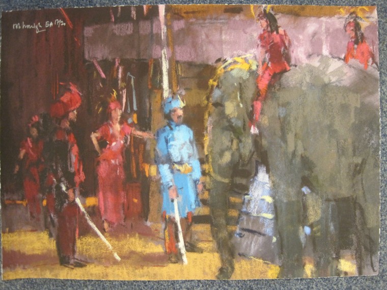 artikelnr. 00429i Kunstenaar Rob Houdijk Speciale Oplaag Pastels Grafische Technieken "Circus": Bieden vanaf 600 euro
olifant in Circus, gesigneerd door Rob Houdijk

In the Netherlands and abroad Rob Houdijk has many commissions in his name. For instance, for the Holland America Line he made, among others, a large series of pastels showing Dutch harbour-views, and various groups of bronzes were made by him for the Bouwfonds Nederlandse Gemeenten.
In 2007 he moved from his own gallery 'Inter Pascua' at Oterleek to 'Atelier Rob Houdijk' (a studio and a gallery to exhibit his work) at St. Pancras, near Alkmaar.

Keywords: Kunstenaar Rob Houdijk Speciale Oplaag Pastels Grafiche Technieken "Circus"