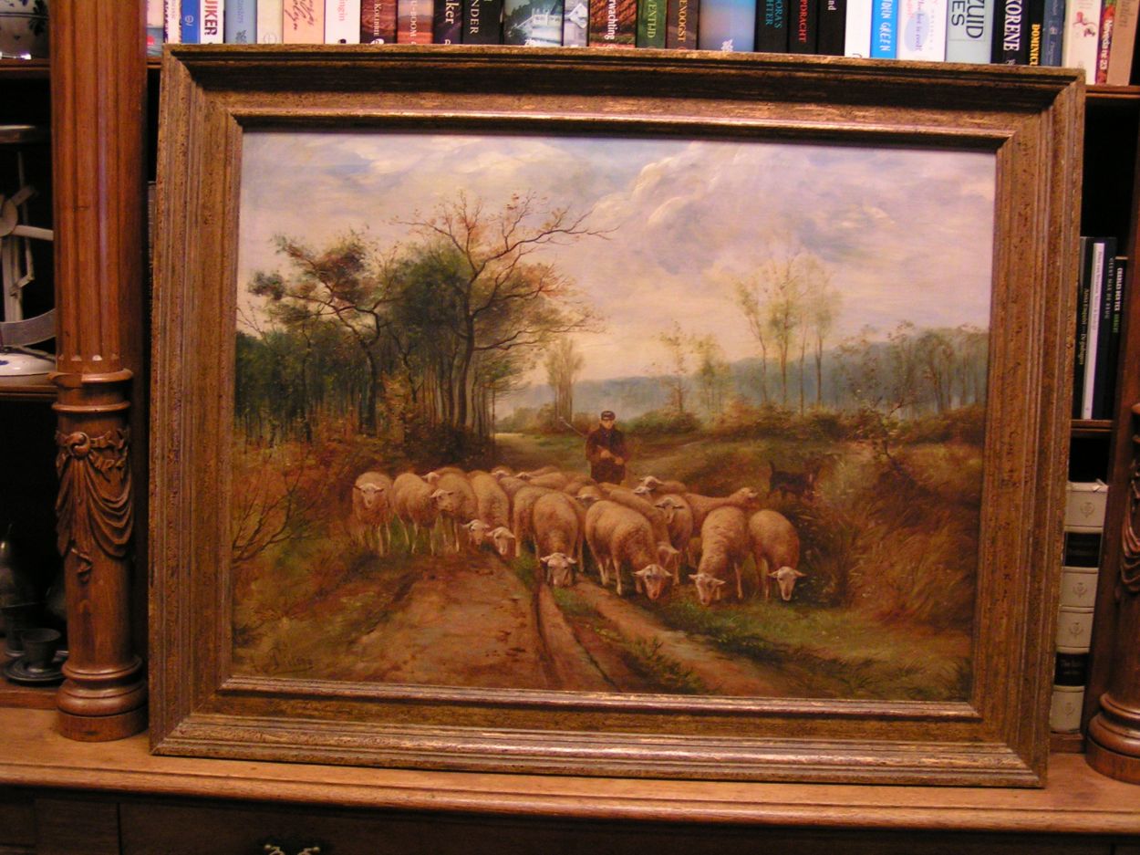  Verkocht artikelnr. 01600103 Schaapskudde schilderij gesigneerd
In zeer goede staat!

95 x 75cm
Keywords: Schaapskudde schilderij gesigneerd