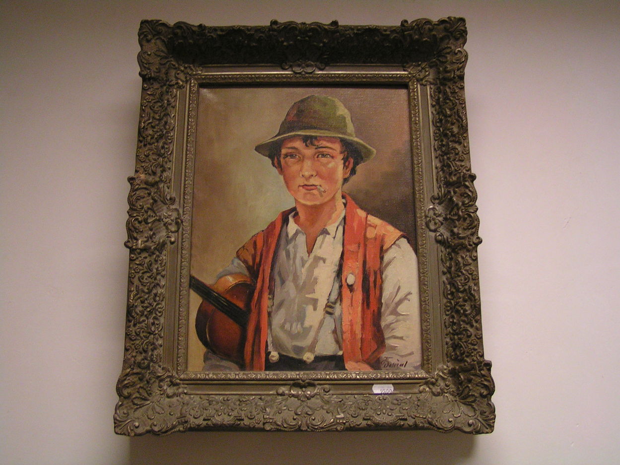 artikelnr 001223 Schiderij olieverf; Portret van Zigeuner in antieke lijst: prijs 95 euro
44 x 55 cm
gesigneerd: F. Dolgeal
Keywords: schilderij zigeuner antiek lijst