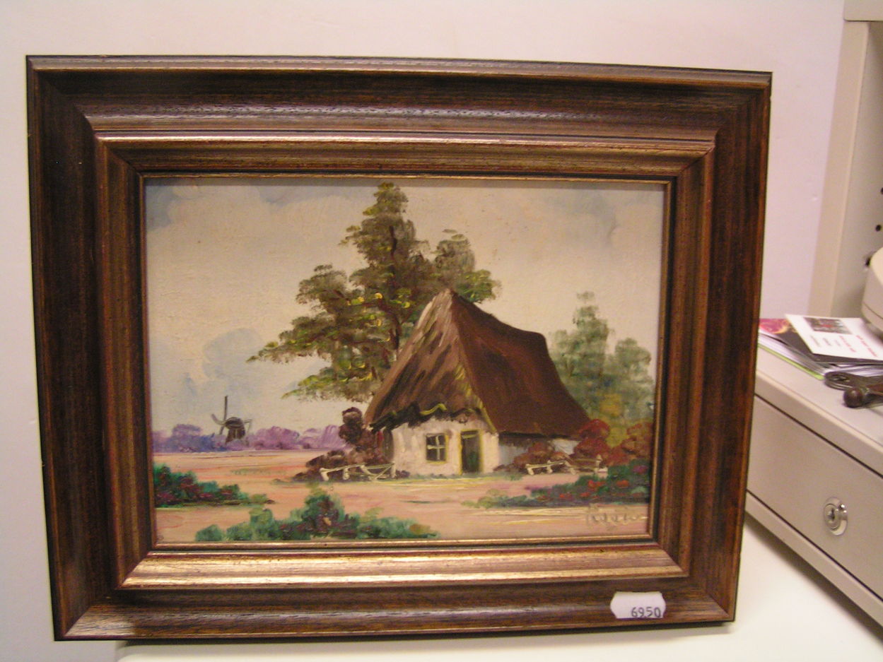 artikelnr 00236 Boerenlandschap met molen: prijs 49.50 euro
olieverf op paneel
32 x 26 cm
gesigneerd door Riito
Keywords: boerenlandschap molen